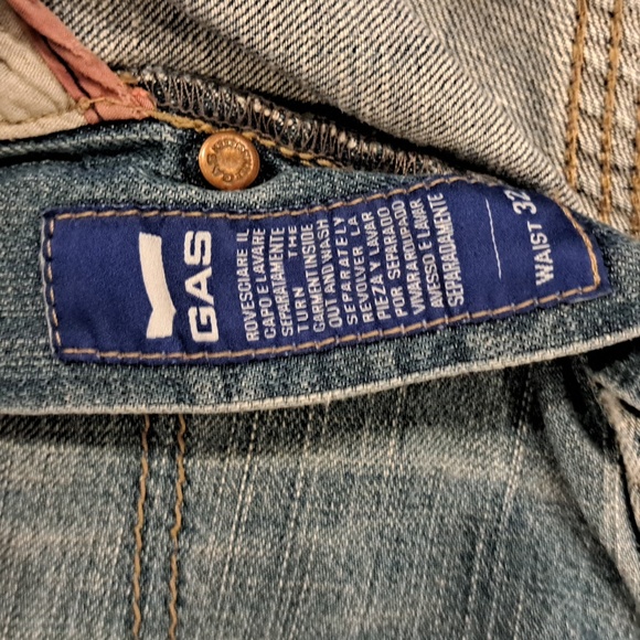 Gas brand, 32"x32", Faded Blue Denim Jeans - Picture 3 of 5